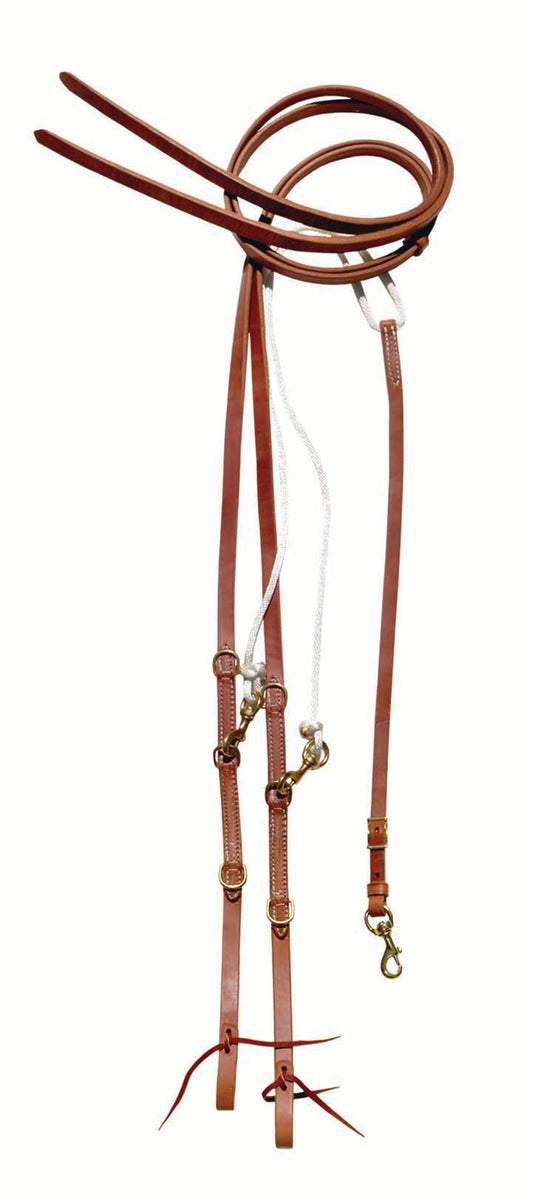 Harness Leather Split Rein German Martingale