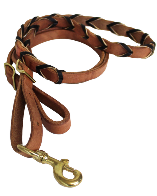 3/4" Laced Harness Leather Barrel Rein