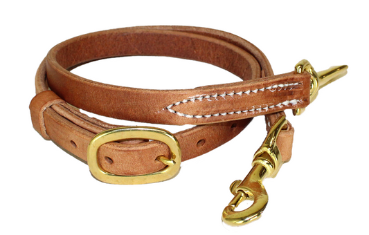 3/4" Leather Tie Down Strap - Double Snap